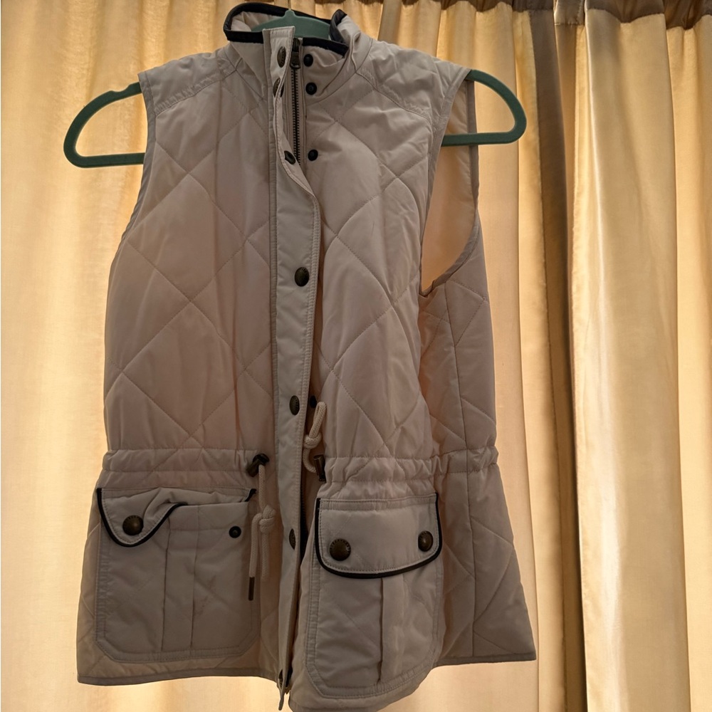 Women's Quilted Vest - Cream